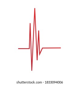 heartbeat logo sign illustration vector design