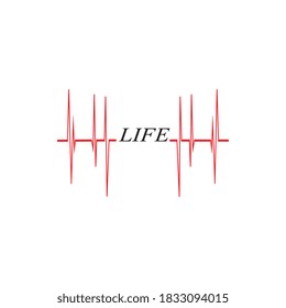 diseño vectorial del logotipo de latido