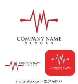 Heartbeat  logo and symbol template design element