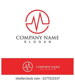 Heartbeat  logo and symbol template design element