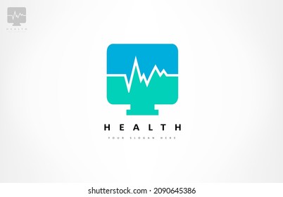 heartbeat logo vector.  Logo design.