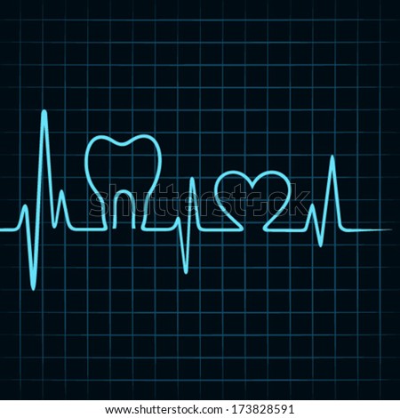 Download Heartbeat Make Teeth Heart Symbol Stock Stock Vector ...