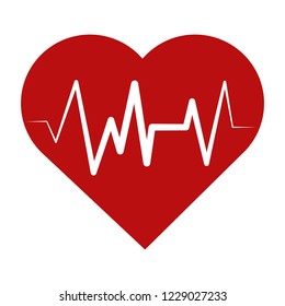 Heartbeat medical symbol