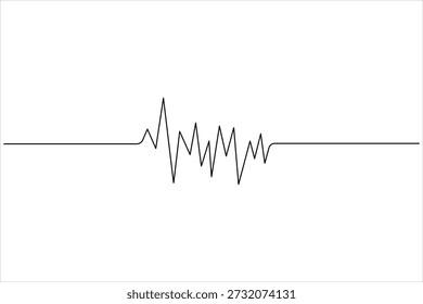Pulsação mínima de uma linha desenhando ilustrando um pulso para a tecnologia de saúde médica.