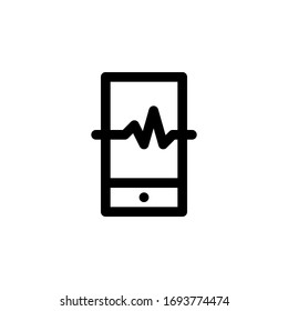 Vector de icono de la aplicación móvil Heartbeat