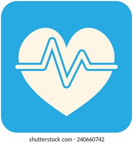 Heartbeat, modern flat icon