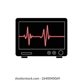 Heartbeat monitor ekg ecg life support medical device.