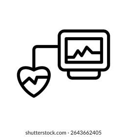 Heartbeat Outline bold Vector Icon which can be easily modified or Edited 