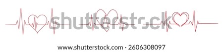 heartbeat pulse flat vector icon perfect for medical apps, websites, and healthcare designs. Represents heart rhythm, ECG signals, and vital signs with a clean and modern style. Vector illustration.