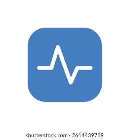 Heartbeat pulse icon, representing health, vital signs, cardiology, medical monitoring, and healthcare technology in a digital or clinical environment.