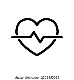 Diseño de Vector de ícono de pulso de corazón