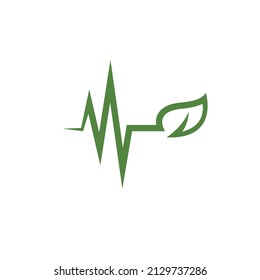 heartbeat or pulse line concept design vector icon template