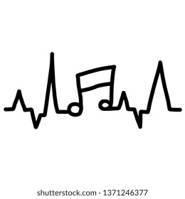 509 Heartbeat music notes Images, Stock Photos & Vectors | Shutterstock