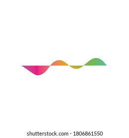 plantilla de icono del vector de ilustraciones de latido de corazón, línea de pulso, ecuador y efecto de sonido