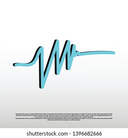 heartbeat pulse logo design. healthcare and medical icon. illustration element vector