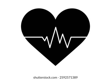 Heartbeat Pulse Sign in Emergency Medicine, heartbeat pulse medical icon, heartbeat pulse rate, heartbeat monitor sign, cardiology pulse sign