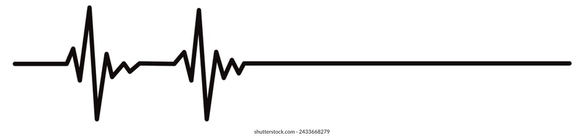 Heartbeat pulse vector line icon. Pulse isolated on transparent background. Heart beat, cardiogram. Vector illustration for medical offers and websites.