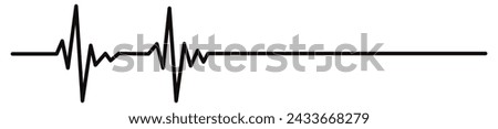 Heartbeat pulse vector line icon. Pulse isolated on transparent background. Heart beat, cardiogram. Vector illustration for medical offers and websites.