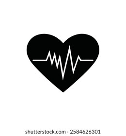 HEARTBEAT rate vector icon template