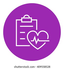 Heartbeat record line icon.