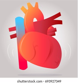 Heartbeat, red heart