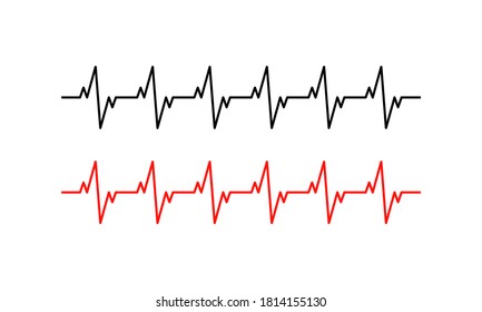 Heartbeat rhythm line icon. Cardiogram. Vector on isolated white background. EPS 10
