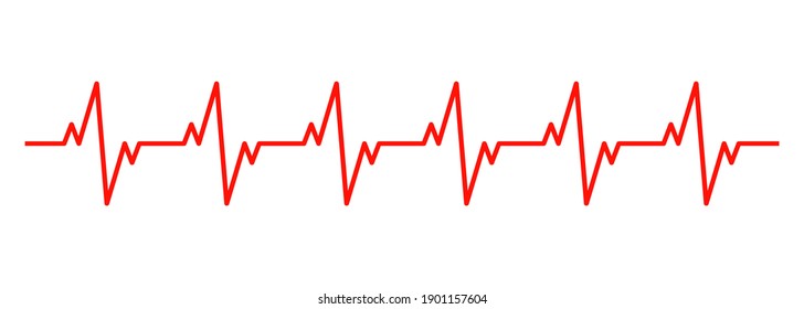 Heartbeat rhythm line icon. Cardiogram. Vector on isolated white background. EPS 10