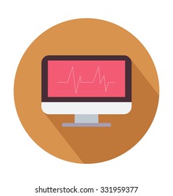 Heartbeat Screen Colored Vector Icon
