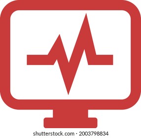 Pantalla de latido, ilustración, vector sobre fondo blanco.