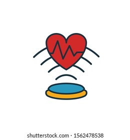 Heartbeat Sensor icon. Simple element from sensors icons collection. Creative Heartbeat Sensor icon ui, ux, apps, software and infographics.