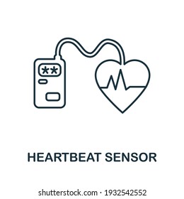 Heartbeat Sensor icon. Simple element from sensors icons collection. Creative Heartbeat Sensor icon ui, ux, apps, software and infographics