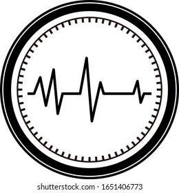 Heartbeat sensor isolated vector icon.