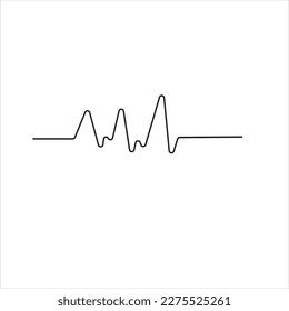 heartbeat sensor wave vector illustration