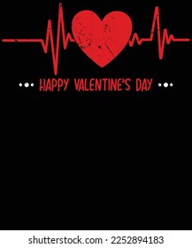  Heartbeat Shirt for Women Love Heart Valentines Day T-Shirt design