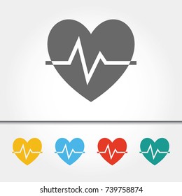 Heartbeat Single Icon Vector Illustration