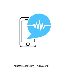 Heartbeat Sound Wave Bubble Icon