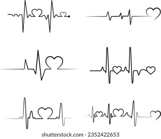 Heartbeat SVG, Heartbeat Silhouette,  Heartbeat Cut File svg