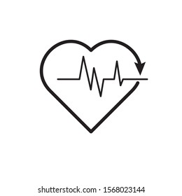 heartbeat symbol design, cardiology icon