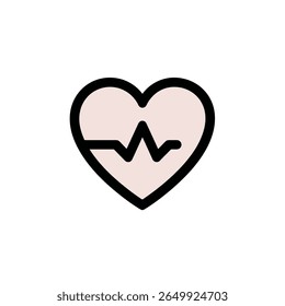 Heartbeat symbol displaying cardiogram diagnostics in medical setting