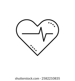 Heartbeat Symbol Icon Vector Illustration