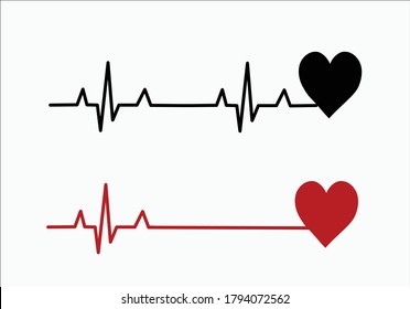 heartbeat vector design hand drawn heart heartbeat vector design hand drawn palpitation sticker 