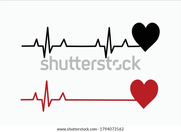 heartbeat vector design hand drawn\
heart heartbeat vector design hand drawn palpitation sticker\
