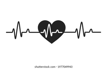 Heartbeat vector Graphs of a fast heartbeat from caffeinated morning coffee.