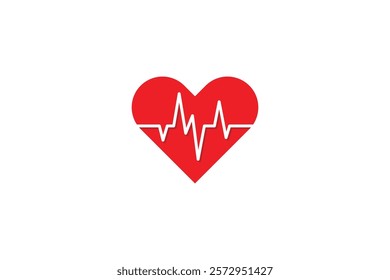 heartbeat vector, heart and heartbeat icon