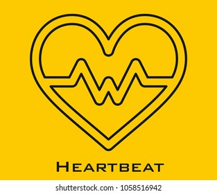 Heartbeat vector icon