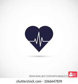 Heartbeat  vector icon