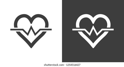 Heartbeat vector icon