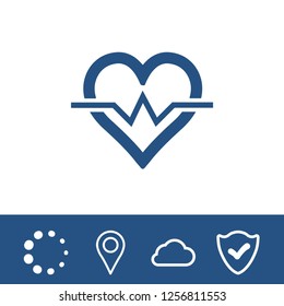 Heartbeat vector icon
