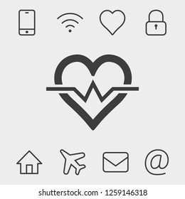 Heartbeat vector icon