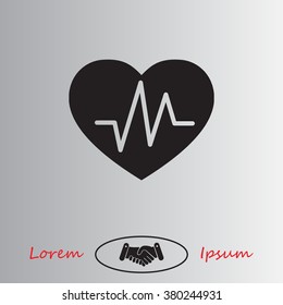 heartbeat vector icon